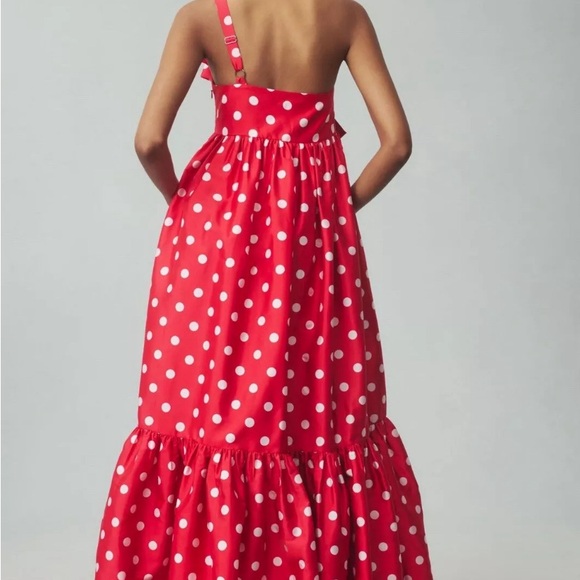 Anthropologie astu Sally Bow Polka Dot Tiered Maxi Dress - Picture 2 of 15